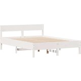 vidaXL Okvir kreveta bez madraca bijeli 135 x 190 cm masivna borovina | shoptok.hr
