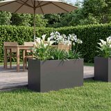  Vrtna saksija Crna 100 x 50 x 50 cm Čelična vrata | shoptok.hr