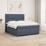  Boxspring krevet s madracem Tamnosiva 200 x 200 cm Baršun | shoptok.hr