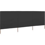 vidaXL 3-panelni vetrobran tkanina 400x160 cm antraciten, (20692527) | Shoptok.si