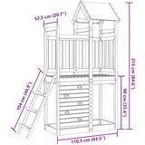 Igralna stolpnica Rjava 110,5 x 52,5 x 215cm Trdni Douglas les - - Rjava - 33.82 - 110,5 x 52,5 x 215cm - 2025- | Shoptok.si