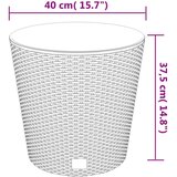  Sadilica s uklonjivom unutrašnjosti antracit 35/37,5 L PP ratan | Eponuda.com