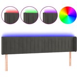 vidaXL LED posteljno vzglavje temno sivo 183x16x78/88 cm žamet, (20793721) Cene