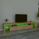 TV ormarić s LED svjetlima boja hrasta sonome 215x36,5x40 cm | shoptok.hr