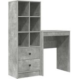  Stol s ladicama s policom s pohranom 2 pcs Betonski sivi | shoptok.hr