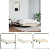 The Living Store Posteljni okvir krem 90x200 cm umetno usnje - Posteljni Okvir, (21737505) | Shoptok.si
