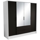 ADRK Garderobni ormar s ogledalom Norel 200 cm - BIJELA-CRNA | shoptok.hr