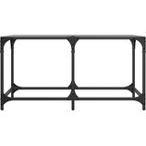  Stolić za kavu s crnom staklenom površinom 78,5x40x40 cm čelik | shoptok.hr