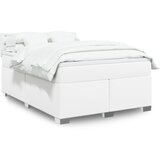 vidaXL Box spring postelja z vzmetnico bel 160x200 cm umetno usnje, (21304714) | Shoptok.si