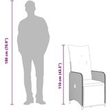  3-dijelni vrtni bistro set od poliratana s jastucima crni | shoptok.hr