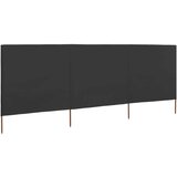  Vjetrobran s 3 panela od tkanine 400 x 120 cm antracit | shoptok.hr