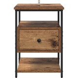 vidaXL Noćni ormar Staro drvo 40 x 42 x 56 cm Konstruirano drvo | shoptok.hr