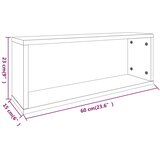  Kockaste zidne police 6 kom dimljeni hrast 60x15x23 cm drvene | shoptok.hr