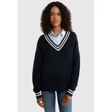 Big Star Woman's V-neck Sweater 161044 403