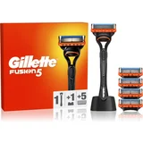 Gillette Fusion5 brivnik s stojalom + nadomestne britvice 5 kos