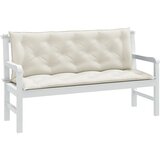  The Living Store Blazina za vrtno klop 2 kosa melanž krem 150x50x7 cm blago - Blazina Za Vrtno Klop, (21464591) Cene