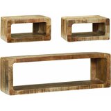  Set TV komoda s policom 3 pcs Smeđa Čvrsto drvo manga | shoptok.hr