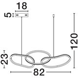 Nova Luce Aluminijasta LED zatemnitvena viseča svetilka v zlati barvi Girish – | Shoptok.si