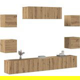 Maison Chic TV omarice - TV enot 7-delna stenski artisan hrast inženirski les, (21698996) | Shoptok.si