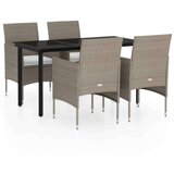  5-dijelni vrtni blagovaonski set s jastucima bež i crni | shoptok.hr