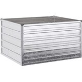  Povišeni vrtni krevet Srebrna 100 x 80 x 55 cm cinkani | shoptok.hr