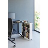 YAMAZAKI Regal na kolesih Tower bela barva | Shoptok.si