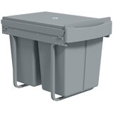 Nesta Raztegljiv ko&amp;scaron; za smeti, 2 x 20 L, odstranljivi posodi, plastika in kovina, siv, (5000493667) Slike