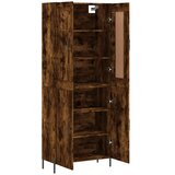  Visoka komoda dimljeni hrast 69,5x34x180 cm konstruiranog drva Slike
