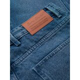 Ombre Men's denim joggers with asymmetrical stitching - blue | shoptok.hr