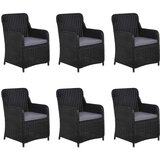  7-dijelni vrtni blagovaonski set crni | shoptok.hr
