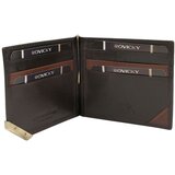 Fashion Hunters Dark brown and brown men's wallet for banknotes | shoptok.hr