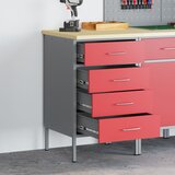 vidaXL Crvena Čelik Srednje Podesivo po visini Radni ormar | shoptok.hr