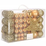  Set božićnih kuglica 3–6 cm – 101 komad zlatne | shoptok.hr