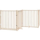 vidaXL Vrata za pse s vratašcima 6 panela sklopiva 480 cm drvo topole | shoptok.hr