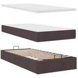  Otomanski krevet s madracem tamnosmeđi 90x200 cm tkanine | shoptok.hr