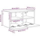 vidaXL TV zidne jedinice 4 pcs Staro drvo Konstruirano drvo | shoptok.hr