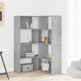  Kutni regal za knjige 4 razine boja betona 85x85x140 cm drveni | Eponuda.ba