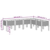  Vrtna sadilica s nogama bijela 160 x 120 x 42 cm PP | shoptok.hr