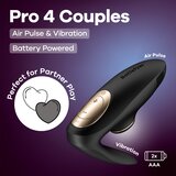 Satisfyer Pro 4 Couples - vibrator za parove s pulsirajućim zrakom - crni Cijene