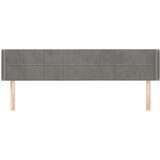  Vzglavje z ušesi svetlo sivo 183x16x78/88 cm žamet, (20793866) | Shoptok.si