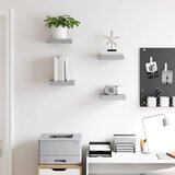 Plutajuće zidne police 4 kom boja betona 23 x 23,5 x 3,8 cm MDF | Eponuda.com