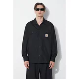Carhartt WIP Košulja Longsleeve Craft Shirt za muškarce, boja: crna, relaxed, s klasičnim ovratnikom, I033021.89XX