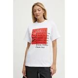 Max&co. Bombažna kratka majica x Pietro Terzini ženska, bela barva, 2428976031200