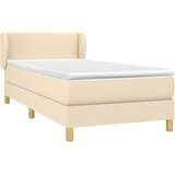  Okvir kreveta s oprugama i madrac krem 80x200 cm od tkanine | shoptok.hr