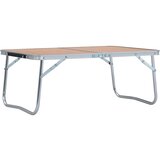 vidaXL Zložljiva miza za kampiranje rjava iz aluminija 60x40 cm Cene