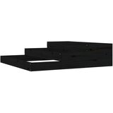  Sadilica crna 107x107x27 cm od masivne borovine | shoptok.hr