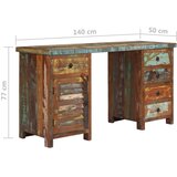  Radni stol s postoljem masivno obnovljeno drvo 140 x 50 x 77 cm - masivno obnovljeno drvo | shoptok.hr