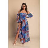 Fenzy Elegantna Maxi Haljina S Uzorkom Montella, Plava | shoptok.hr