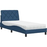  Krevet s madracem plavi 90 x 200 cm od tkanine | shoptok.hr