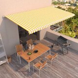 Tenda na ručno uvlačenje 600 x 350 cm žuto-bijela | shoptok.hr